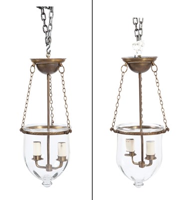 Lot 142 - Set of Ten Bell Jar Lanterns Height 10 1/2...