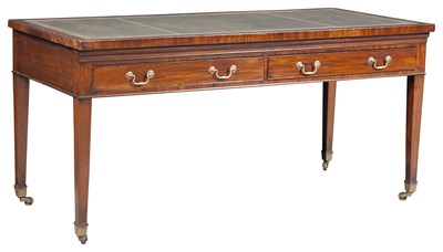 Lot 251 - Mahogany Leather Inset Writing Table Height 32...