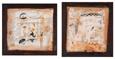 Lot 38 - Jamali Pakistani, b. 1944 Untitled: Two Mixed...