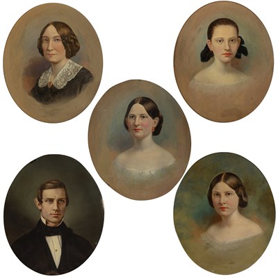 Lot 1159 - American School 19th century A Set of Five...