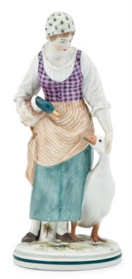 Lot 238 - Meissen Porcelain Figural Group of a Maid with...