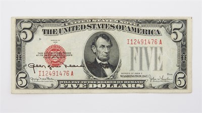Lot 3073 - United States 1928 USN Five Dollar Bank Notes...