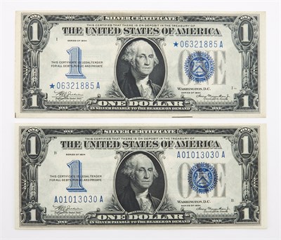 Lot 3080 - United States 1934 $1 Silver Certificates Two...