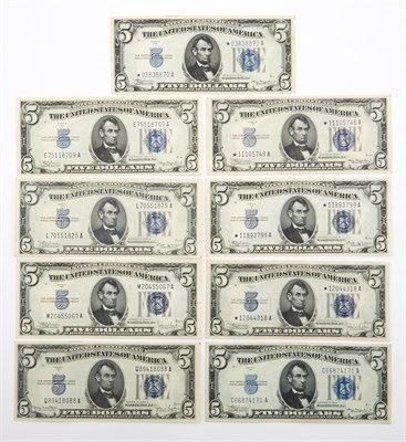 Lot 3083 - United States 1934 $5 Silver Certificate Group...