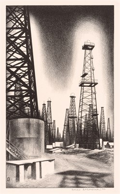 Lot 109 - Louis Lozowick (1892-1973) OIL COUNTRY (FLINT...