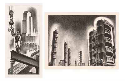 Lot 108 - Louis Lozowick (1892-1973) ABOVE THE CITY; OIL...