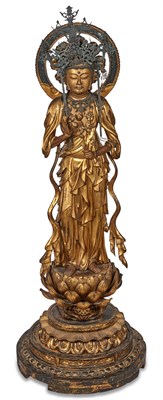 Lot 365 - Large Japanese Giltwood Figure of Seishi...