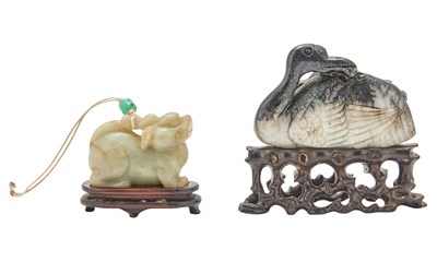 Lot 25 - Two Chinese Jade Carvings Ming-Early Qing...