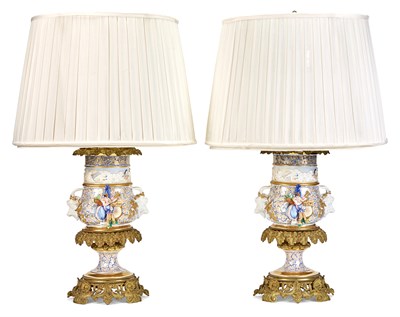 Lot 113 - Pair of Sèvres Style Gilt-Metal Mounted...