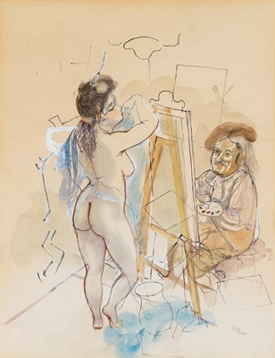 Lot 44 - George Grosz German, 1893-1959 Lady Hamilton...