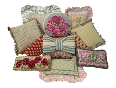 Lot 1016 - Group of Twelve Needlepoint Pillows Worked by...