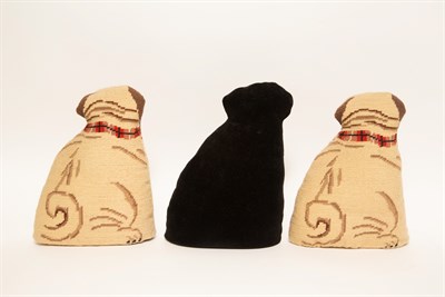 Lot 1022 - Group of Five Pug Decorated Needlepoint...