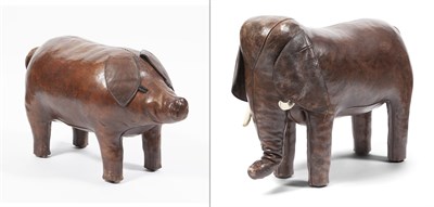 Lot 1108 - Two Leather Animal Footstools Probably Omersa...