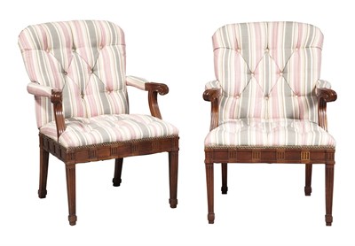 Lot 1163 - Pair of George III Style Carved Mahogany...