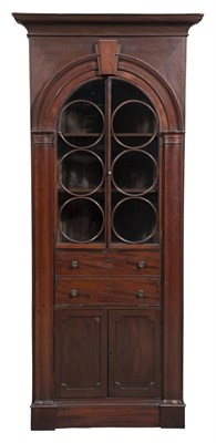 Lot 1153 - George III Mahogany Corner Secretary Bookcase...