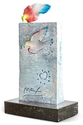 Lot 48 - Peter Max (b. 1937) DOVE OF PEACE Cold painted...
