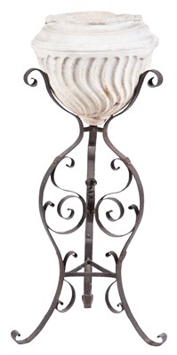 Lot 1109 - Roman Carved Marble Vase Height 11 1/2 inches,...