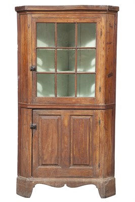 Lot 1176 - Chippendale Yellow Pine Corner Cupboard...