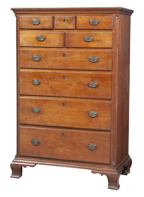 Lot 1126 - Chippendale Walnut Tall Chest of Drawers...