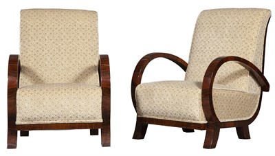 Lot 152 - Pair of Art Deco Upholstered Rosewood...