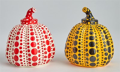 Lot 23 - Yayoi Kusama (b. 1929) RED PUMPKIN; YELLOW...
