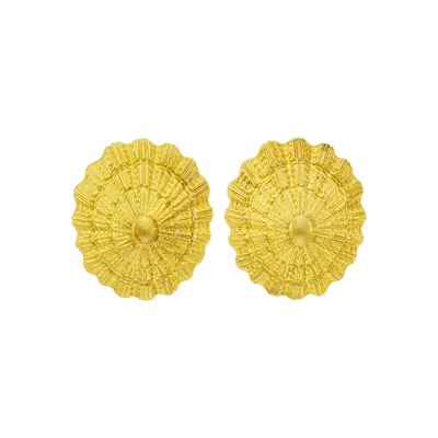 Lot 12 - Ilias Lalaounis Pair of Gold Shell Earclips