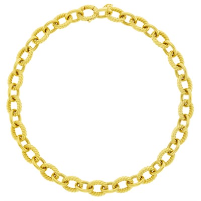 Lot 11 - David Yurman Gold Link Necklace