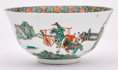 Lot 181 - A Chinese Famille Verte Porcelain Bowl Late...