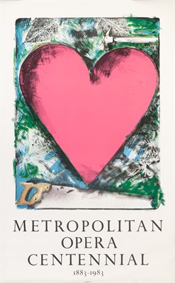 Lot 33 - Jim Dine (b. 1935) A HEART AT THE OPERA Color...