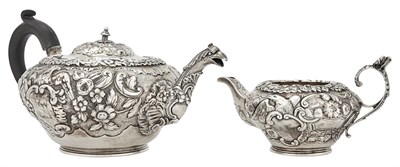 Lot 141 - George IV Sterling Silver Teapot and Cream Jug...