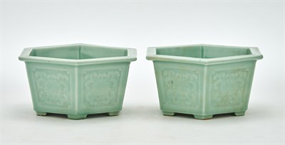 Lot 160 - A Pair of Imperial Chinese Celadon Porcelain...