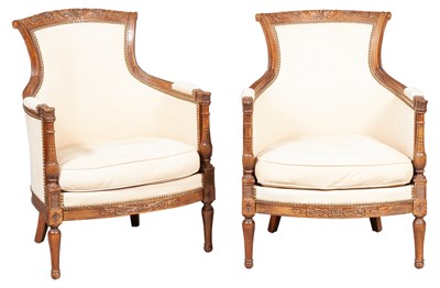 Lot 280 - Assembled Pair of Directoire Upholstered...
