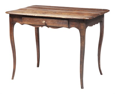 Lot 128 - Provincial Louis XV Oak One Drawer Table 18th...