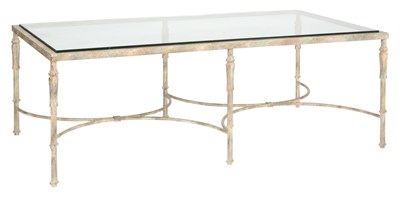 Lot 326 - Painted Metal and Glass Low Table Height 18...