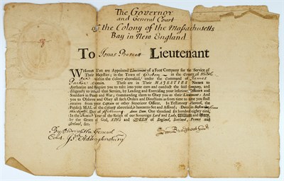 Lot 38 - [MASSACHUSETTS BAY COLONY] Appointment of...