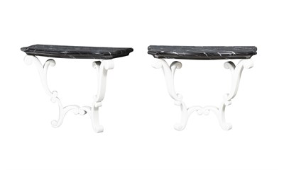 Lot 367 - Pair of Christopher Guy Volute Faux Marble...
