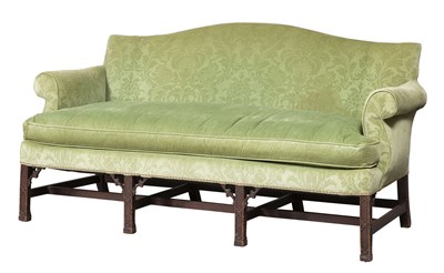 Lot 276 - George III Style Upholstered Serpentine Back...