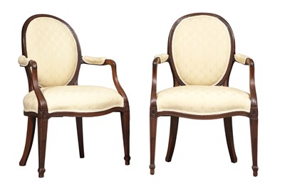 Lot 283 - Pair of George III Style Upholstered Open...