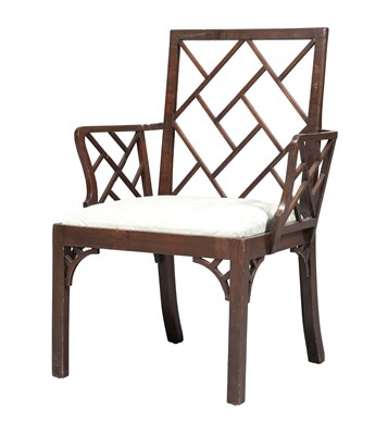 Lot 148 - George III Style Mahogany Open Armchair Height...