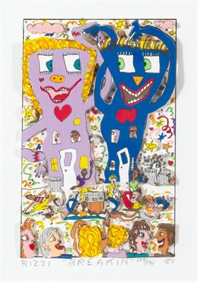 Lot 45 - James Rizzi (1950-2011) BREAKIN Hand-colored...
