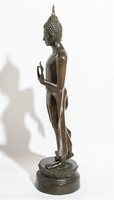 Lot 120 - A Large Pair of Thai Bronze Figures of Buddha