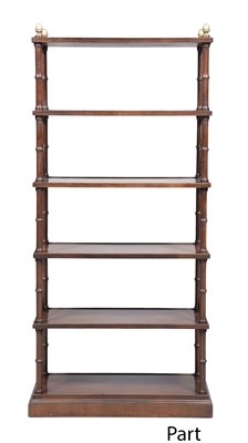 Lot 248 - Pair of Mahogany Faux Bamboo Étagères Height 6...