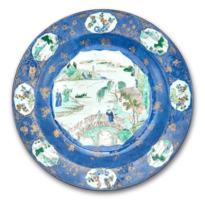 Lot 131 - A Pair of Chinese Powder Blue and Famille...