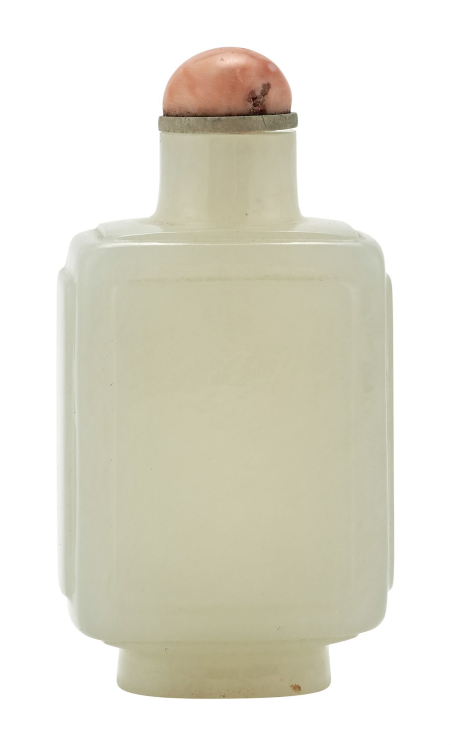 Lot 7 - A Chinese White Jade Snuff Bottle Qing Dynasty...