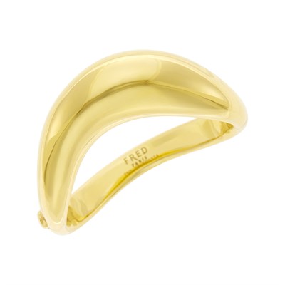 Lot 2 - Fred Paris Gold Bombé Bangle Bracelet