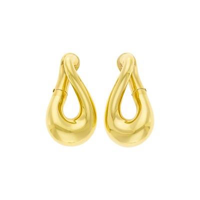 Lot 1 - Fred Paris Pair of Gold Hoop Earclips