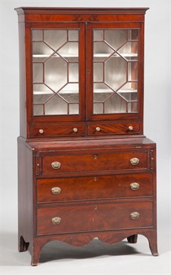 Lot 252 - Federal Mahogany Secretary Bookcase