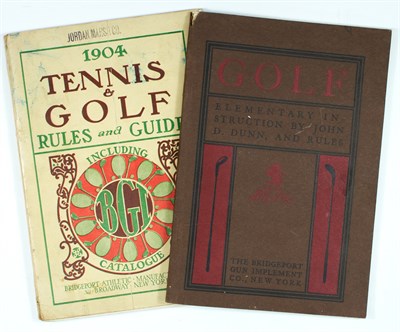 Lot 311 - [GOLF AND TENNIS] A collection of two early...