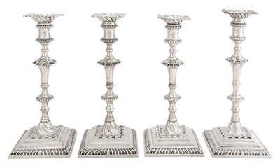 Lot 107 - Set of Four George III Sterling Silver...
