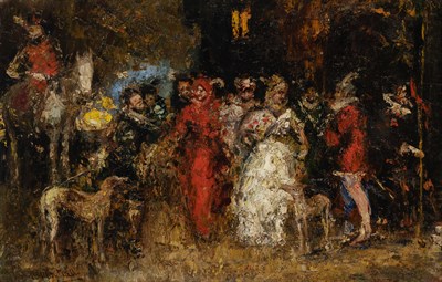 Lot 1006 - Attributed to Adolphe Joseph Thomas Monticelli...